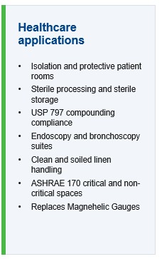 Setra Lite Room Pressure Monitor